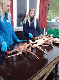 Krabben-Essen am Nordkap